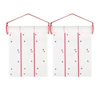 Lot de 2 Bandes de Papier Anti-Mouches, 25 x 5 cm, Double Face, collantes, résistantes aux intempéries, Non Toxiques, pour extérieur, Jardin, Balcon, Arbre, Serre