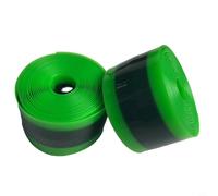 Lot de 2 bandes de pneu de vélo en TPU - 34 mm 40 mm 80 mm - Protection contre les crevaisons - Pour VTT - Vélo de route Fatbike 700C 26 - 29" - Vert - Noir - Durable - Montage facile (38 mm montagne)
