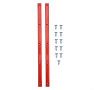Lot de 2 bandes de protection anti-collision avec vis pour support robuste de rail en os nervuré (rouge)