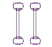 Lot de 2 Bandes de Résistance, Bande Élastique Musculation de 6 Niveaux Réglables, Antidérapantes pour Étirements des Bras, du Dos et des Épaules, Yoga, Pilates et Fitness