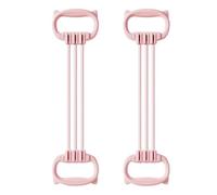 Lot de 2 Bandes de Résistance, Bande Élastique Musculation de 6 Niveaux Réglables, Antidérapantes pour Étirements des Bras, du Dos et des Épaules, Yoga, Pilates et Fitness