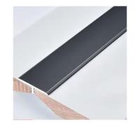 Lot de 2 bandes de transition métalliques de 90 à 130 cm de long, 3,3 cm de large, moulures en T for seuils de porte, garnitures de bord for portes, sols irréguliers, carrelage, bois(Black,2Set Length