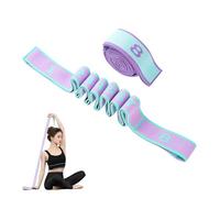 Lot de 2 bandes de yoga étirables avec 9 boucles - Pour yoga, fitness, Pilates, danse, gymnastique - Étirement efficace