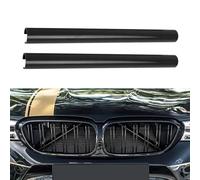 Lot de 2 bandes décoratives de rechange pour calandre avant - Insert en V - Pour grille avant - Pour BMW Série 1, 2, 3, 4, 5, 6, 7, F22, F23, F30 - Noir