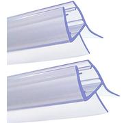 Lot de 2 bandes d'étanchéité en caoutchouc et plastique pour porte de douche de 6 à 8 mm - Pour porte de douche en verre droit - 100 cm