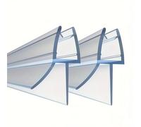 Lot de 2 bandes d'étanchéité transparentes et flexibles pour porte de douche de 4 à 6 mm, écart jusqu'à 20 mm, longueur 70 cm