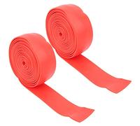 Lot de 2 bandes élastiques de yoga de 2,5 m pour exercices et étirements sportifs, avec élastique de résistance. (Rouge)