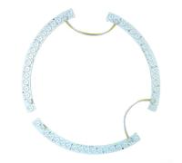 Lot de 2 bandes lumineuses LED tricolores à intensité variable 26 cm de long 36 W pour plafonniers à base d'acrylique pour installations de plafonniers et cookies pour plafonds (bande lumineuse)