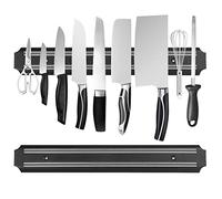 Lot de 2 bandes magnétiques pour couteaux (38,1 cm x 2) - Support magnétique pour couteaux, porte-couteaux, porte-ustensiles de cuisine, porte-outils, support magnétique multifonction