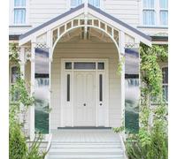 Lot de 2 bannières de bienvenue à suspendre pour porte d'entrée printemps/été, bannière de porche Niagara Falls saisonnière à suspendre pour porte de ferme, décoration murale intérieure, drapeau