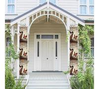 Lot de 2 bannières de bienvenue à suspendre pour porte d'entrée Printemps Été Bannière Musique Papillons Saisonniers Porche Panneau Ferme Intérieur Toile de Fond Décoration Extérieur Drapeau 180 x 30