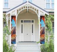 Lot de 2 bannières de bienvenue à suspendre pour porte d'entrée Printemps Été Porche Bannière Antelope Canyon Saisonnier Porte Panneau de Porche Ferme Intérieur Toile de Fond Décoration Extérieur