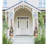 Lot de 2 bannières de bienvenue à suspendre pour porte d'entrée Printemps Été Porche Bannière Aquarelle Paris Saisonnière Panneau de Porche Panneau Ferme Intérieur Toile de Fond Décoration Extérieur