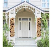 Lot de 2 bannières de bienvenue à suspendre pour porte d'entrée Printemps Été Porche Bannière de porche Frites alimentaires Biscuits Saisonnier Panneau de Porche Panneau de Porche Maison Maison