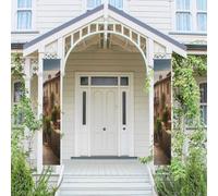 Lot de 2 bannières de bienvenue à suspendre Printemps Été Porte d'entrée Porche Bannière Italie Toscane Saisonnier Porte Panneau de Porche Panneau Ferme Intérieur Toile de Fond Décoration Extérieur