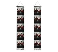Lot de 2 bannières de porche à suspendre avec inscription « Bloody Hands » - Bannière de porche « Happy Birthday » - Bannière de porte d'entrée pour fête de vacances - Décoration intérieure et