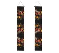 Lot de 2 bannières de porche à suspendre avec inscription « Happy Birthday » - Bannière de porte d'entrée pour fête de vacances - Décoration intérieure et extérieure