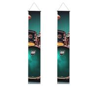 Lot de 2 bannières de porche à suspendre - Bannière de porte « Welcome Summer » - Panneau de porche « Happy Birthday » - Bannière de porte d'entrée pour fête de vacances - Décoration intérieure et