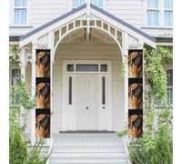 Lot de 2 bannières de porche à suspendre pour porte d'entrée, bannière de porche Golden Retriever, bannière de bienvenue à suspendre, toile de fond murale, décoration de vacances