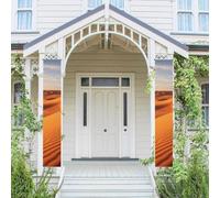 Lot de 2 bannières de porche à suspendre pour porte d'entrée, porche, bannière, dunes de sable dans le désert du Sahara, bannière de bienvenue à suspendre à une porte murale, décoration de vacances