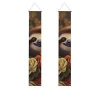 Lot de 2 bannières de porche amusantes à suspendre avec inscription « Happy Birthday » - Bannière de porte d'entrée pour fête de vacances, décoration intérieure et extérieure
