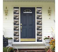 Lot de 2 bannières de porte de bienvenue de la Seconde Guerre mondiale - Avion - Décoration hawaïenne - Printemps et été - Bannières murales à suspendre pour extérieur, maison, cour tropicale, fête