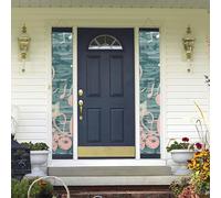 Lot de 2 bannières de porte de bienvenue, note de rêve, panneau de porche, décorations hawaïennes, drapeaux de printemps et d'été, bannières murales à suspendre pour extérieur, maison, cour tropicale