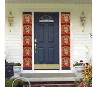 Lot de 2 bannières de porte de bienvenue « Prosperity in the Year of the Tiger » - Décorations hawaïennes pour printemps et été - Bannières murales à suspendre pour extérieur, maison, cour tropicale
