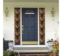 Lot de 2 bannières de porte de bienvenue représentant un léopard - Décorations hawaïennes - Pour le printemps et l'été - Bannières murales à suspendre pour l'extérieur, la maison, la cour tropicale