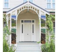 Lot de 2 bannières de porte Kauai Hawaï - Bannières de bienvenue à suspendre - Drapeau printemps été - Panneau de porche pour porte d'entrée, toile de fond de porte d'entrée, décoration de fête, fond