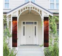 Lot de 2 bannières de porte pour porche - Ballon de basket-ball - Bannières de bienvenue à suspendre - Drapeau printemps été - Panneau de porche pour porte d'entrée, toile de fond de porte d'entrée