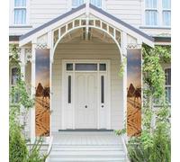 Lot de 2 bannières de porte pour porche - Motif chameaux d'Égypte - Bannières de bienvenue à suspendre - Printemps et été - Panneau de porte d'entrée - Panneau de porte d'entrée - Décoration de fête