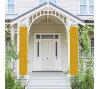 Lot de 2 bannières de porte pour porte - Bannière à suspendre au mur - Jaune moutarde - Drapeau décoratif - Bannières de porche - Fond photo de bienvenue - Toile de fond murale