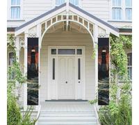 Lot de 2 bannières de porte pour porte murale - Phare - Bannière décorative - Bannière de porche - Bannières de porche - Fond photo de bienvenue - Toile de fond murale