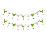 Lot de 2 bannières décoratives pour Tasses à Martini, décorations de fête pour Tasses à Martini, Cadeaux, Fournitures de décoration de fête Sex and The City, Ornements d'anniversaire pour Martini