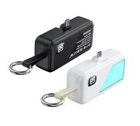 Lot de 2 banques d'alimentation portables ultra compactes 5 000 mAh, polyvalentes USB-C et portables de type C, idéales pour iPhone, Samsung Devices, iPads, Servant de batteries de secours d'urgence