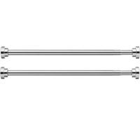 lot de 2 - barre de rideau de douche de 50 cm sans percer réglable de 55 cm à 85 cm, barre télescopique pour douche & baignoire, barre de rideau en inox à pincer, barre de penderie