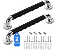 Lot de 2 barres d'appui antidérapantes pour baignoires et douches, 61 cm pour douche, baignoire et toilettes de sécurité pour personnes âgées, poignée de douche, aide aux personnes handicapées, main