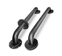 Lot de 2 barres d'appui en acier inoxydable de 45,7 cm pour baignoires et douches, fixation murale, pour personnes âgées, blessures, noir mat