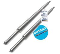 Lot de 2 barres de blocage rondes, barres de blocage, barres de serrage, 1 600 à 2 000 mm, tourillon combiné 19/24 mm, pour rail d'aviation, rail d'ancrage combiné, rail à barres