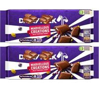 Lot de 2 barres de chocolat avec lait laitier Marvellous Creations Jelly Popping Candy Beans 160 g