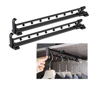 Lot de 2 barres de penderie réglables rétractables pour économiser de l'espace pour penderie, idéal pour le rangement des serviettes et (taille : 45 cm)