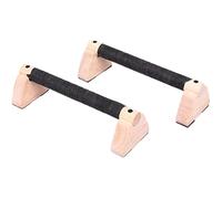 Lot de 2 barres de pompes pour sol - Poignée ergonomique en bois - Équipement d'entraînement pour la gymnastique et le fitness