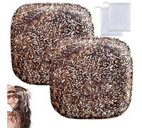 Lot de 2 barres de shampoing naturelles, savon traditionnel aux acides aminés bruns avec 2 filets moussants, apaisant et renforce les cheveux pour femmes et hommes, 4 pièces/lot