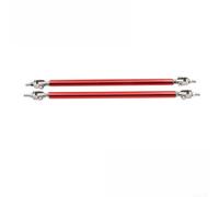 Lot de 2 barres de support réglables pour pare-chocs avant de voiture - Barre de support en alliage - Noir argenté et rouge - Pour carrosserie de véhicule - Renforcement - Conduite stable (rouge)