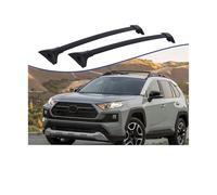 Lot de 2 barres de toit transversales noires pour voiture, compatibles avec Toyota RAV4 2019-2022, porte-bagages de toit long, rangement pour vélos, voyage