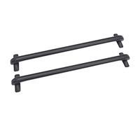 Lot de 2 barres de toit universelles en aluminium avec serrures, capacité de charge de 75 kg, pour véhicules sans rails de toit, pour voitures - Distance entre les gouttières : 110 à 114 cm