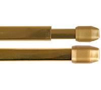 Lot de 2 barres de vitrage HS, Acier inoxydable, gold - messing glanz, 80 - 120 cm
