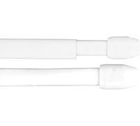 Lot de 2 barres de vitrage HS, Acier inoxydable, Weiß - Perlweiß, 40 - 60 cm