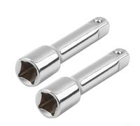 Lot de 2 barres d'extension de douille de 3/8" pour clés à cliquet, adaptateur de foret en acier à haute teneur en carbone avec boule en acier anti-chute, compatible avec Elec